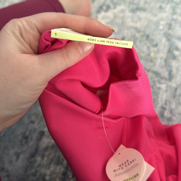 NWT Aerie OFFLINE Real Me Liquid Shine Cropped Leggings - Picture 5 of 5